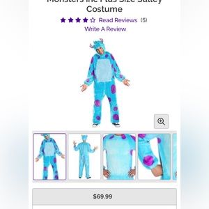 Plus Size Men’s Sulley Monsters Ink Halloween Custom, XXXL